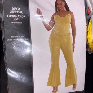 Plus size Halloween Gold Disco Jumpsuit for Women